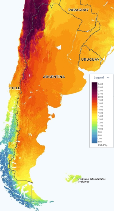 Solarressource Argentinien