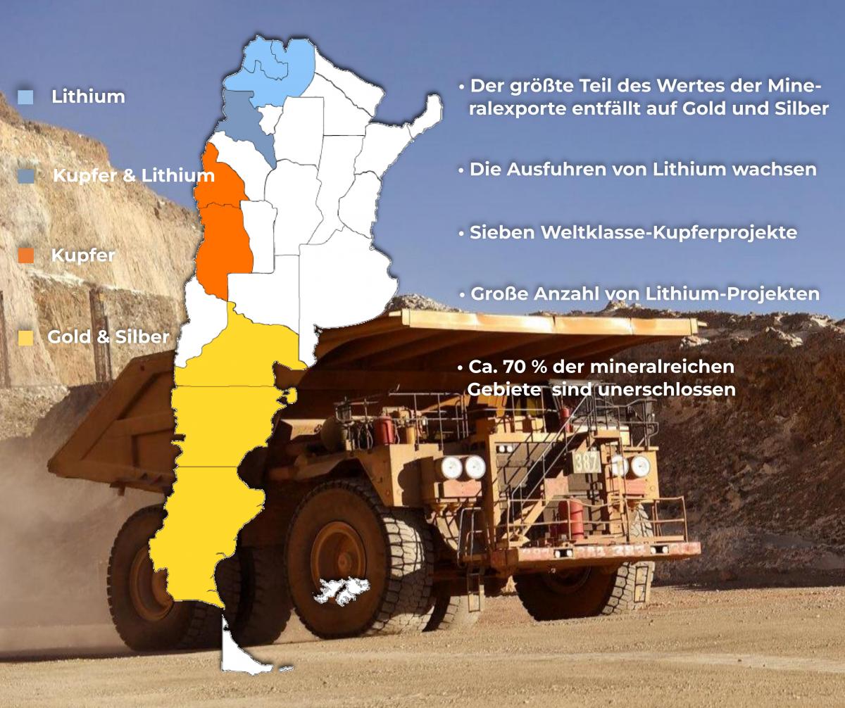 Projektkarte Bergbau Argentinien