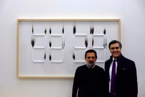 El Cónsul General de la República Argentina en Hamburgo, Fernando Brun acompañó a Jorge Macchi en la apertura de la muestra.